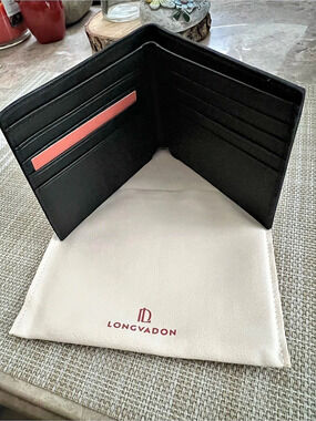 LONGVADON Short Wallet 60C Black NWT